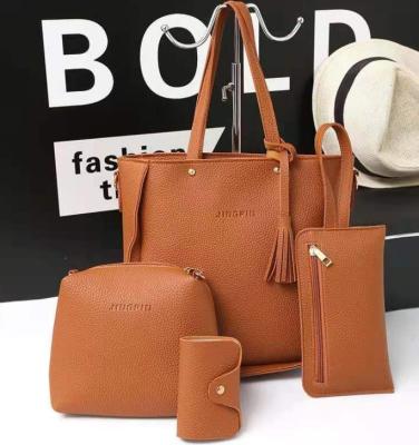 China Fashion\comfortable\goods 2021 Lady Handbags Set of 4 Shoulder Bag Tote Messenger Purse Bag Dubai Fashion Women's Place for sale