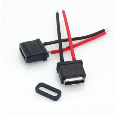 China Mobile Phone IP7 WATERPROOF TYPE C Female Panel Mount To CABLE TERMINAL FOR MOTORCYCLE for sale