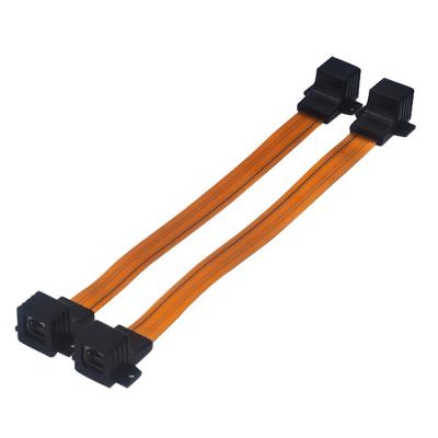 China Rj45 Coupler RJ45 Female To Female Cable Ultra Slim Flat Ribbon Ethernet Cable Through The Wall Cat5 ca6 Ribbon for sale