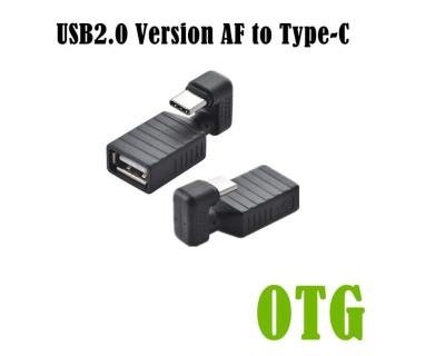 China MP3/MP4 Player Angle Adapter Type-C Male To Female USB Android Phone Or Tablet Connected for sale