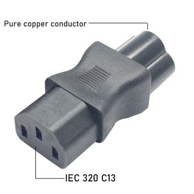 China Commercial Cord Plug IEC 320 C13 To C5 Mains Angled Power AC Adapters for sale