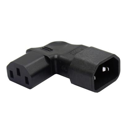 China IEC 320 C13 to C14 Cord Plug Commercial Mains Angled Power AC Adapters for sale