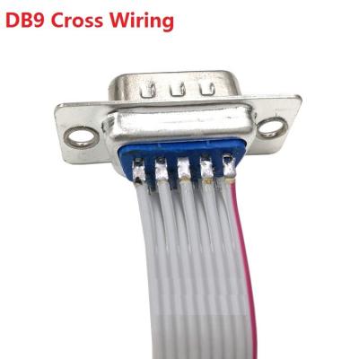 China Multimedia DB9 To RS232 Cable With Female Bracket Panel Mount IDC Cable for sale