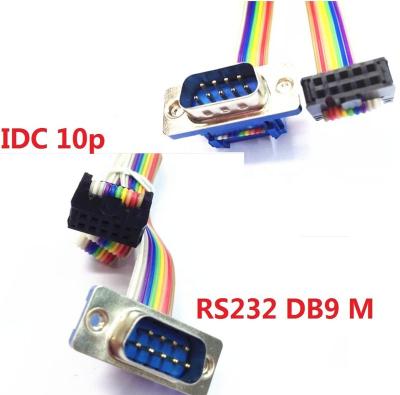 China Multimedia RS232 Male DB9 PIN To 30 Pin Flat Idc Ribbon Cable for sale