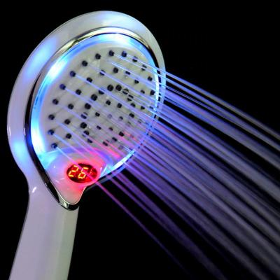 China Needle free GUIDA LSH001 digital instant light color changing electric showerhead led color changing shower head for sale