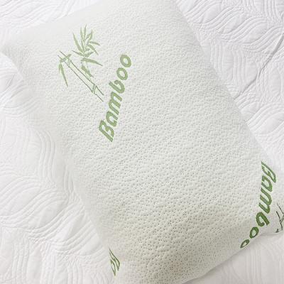 China Custom Anti-Static Green Inflatable Memory Foam Cooling Bamboo Pillow for sale