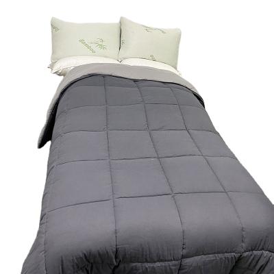 China Hot home queen size solid color microfiber bed quilt 2021 sales for summer with hollow fiberfilling for sale