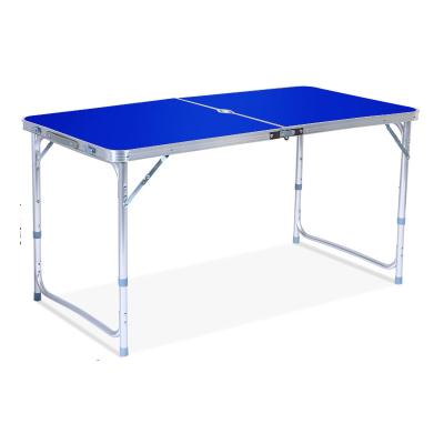 China Modern 4ft Camping Table No Chair Stabilization Raised Folding Aluminum Table Bipolar Support Portable Foldable Dining Table for sale