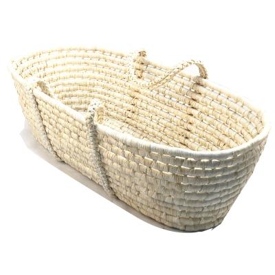 China Moses Basket Handmade Baby Bed Crib Corn Husk Infant Sleeper (Excluding Cloth Liners/Winshield/Bedding Cover Sleeve) for sale