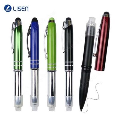 China Promotional Flash Pen Tri Function LED Light Up Metal Light Function Ballpoint Pen Gift With Screen Touch For Enrollment for sale