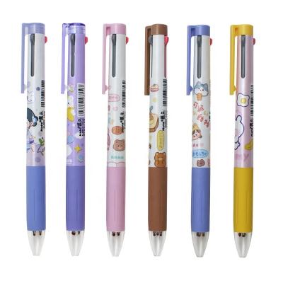 China Japanese stationery from Pen Factory promotional and Korean wholesale custom 3 color in multi-color ballpoint pen for sale