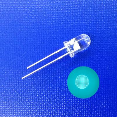 China Clear Round Lens LED 5mm Mint Green Emitting Diode For Traffic Safety Driveway Marker for sale