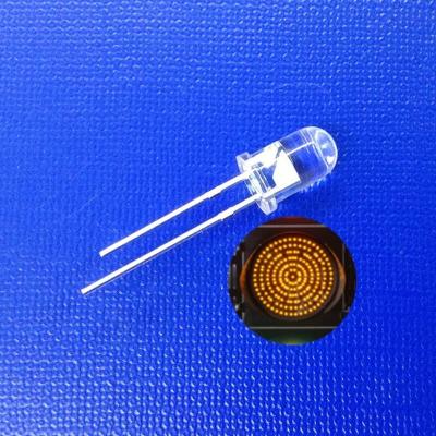 China Traffic Light Series Stainless Led 5mm Diode Yellow Amber Emitted Color round Head 590-595nm 14000mcd For Walk Signal for sale