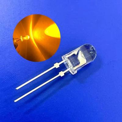 China Through Hole 5mm 45deg 590nm Yellow Color 13000mcd Stopper Pins For LED Barricade Light for sale