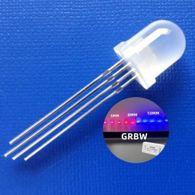 China 8mm GRBW 4-In-1 SK6812 Integrated Driver Addressable Pixel Round Diffused Head LED Diode for sale