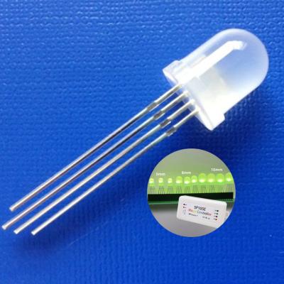 China 10mm Addressable LED Diode GRBW Pixel LED Beads SK6812 Integrated Diffused Round Head for sale