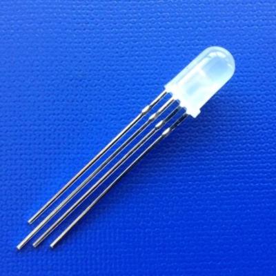 China 3-In-1 5V WS2812B RGB Addressable 5mm LED Diode Full Color Diffused Lens Round Head Point Control LED Diode for sale