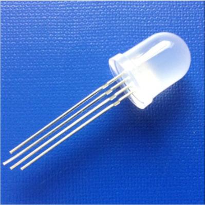 China 5V 10mm Addressable LED Diode R G B Full Color Diffused Lens 3-In-1 WS2812B Round Head Point Control LED Diode for sale