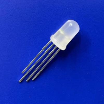 China 12V 5mm Addressable LED Diode R G B Dream Color Diffused Lens 3-In-1 WS2812B Short Pins Point Control LED Diode for sale