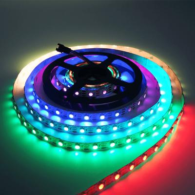 China SMD 5050 SK6812 RGBW DC 5V 300LED 60LED / M  18W/M Dream Color Addressable Flexible LED Light Strips for sale