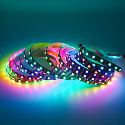 China Smd 5050 Sk6812 5v 60led / M  Full Color Addressable Flexible Rgb Led Strip for sale