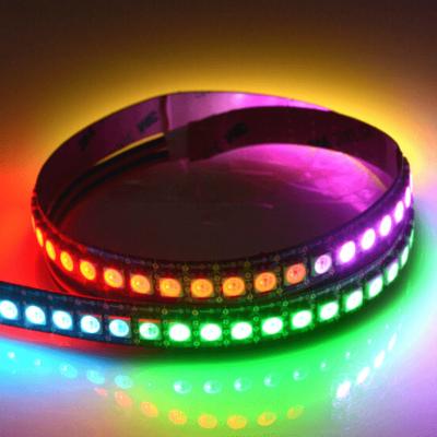 China SMD 5050 HD107S DC 5V 144LED / M  43W Dream Color Addressable Digital RGB Flexible LED Light Strips for sale