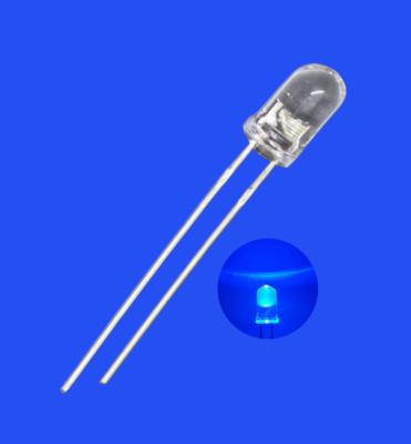 Chine 5 mm 6,8 Hz 1/6 Cycle de fonctionnement Couleur bleue 470nm 500mcd Ronde Lentille transparente Strobe Diode LED clignotante à vendre