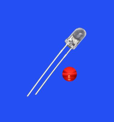 Chine 5 mm 12Hz 1/6 Cycle de fonctionnement Couleur rouge 630nm 2000mcd Ronde Lentille transparente Strobe Diode LED clignotante à vendre