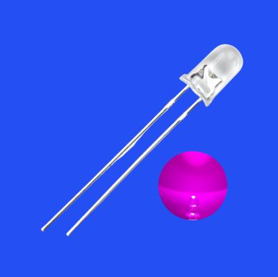 China 5mm Pink Color 1000-2000mcd Round Clear Lens Candle Flickering Flashing LED Diode for sale