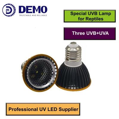 Κίνα 12V 3W UVB + UVA + Λευκά UV LED φώτα Φωτήρα για ερπετά προς πώληση