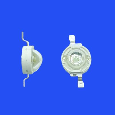 China 480nm - 485nm Clear Lens Convex Head 120 Deg 3W Blue Color High Power LED Diode For Various Lighting for sale