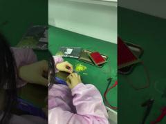 some LED panels are placed manually for testing