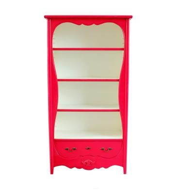 China Assembly Home Furniture Study Room Furniture French Style Wooden Shelf With Drawers for sale