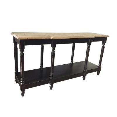 China French Home Furniture Living Room Furniture Wood Console Table With Recycled Pine Top for sale