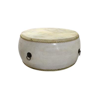 China Living Room Furniture Traditional Drum Coffee Table Wooden Drums For Leather for sale