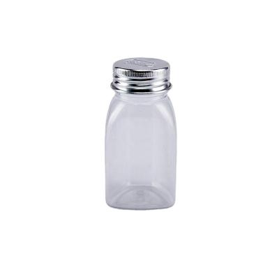 China food & Beverage Packaging 50ml PET Bottles Plastic Triangle Candy Bottle Jar With Aluminum Cap for sale