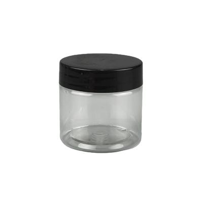 China Cosmetic Small Diameter 70ml Jar With Screw Cap Transparent Facial Cream Container Plastic Bottle for sale