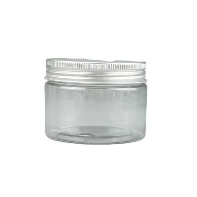 China 180ml Plastic Food Jars For Cosmetic Food Storage PET Straight Sided Jars With Aluminum Caps for sale