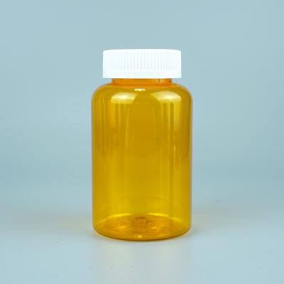 China Wholesale PET 300ml Amber Pill Medicine Capsules Plastic Medicine Bottles With CCT Cap for sale