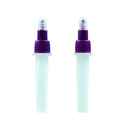 China 3ml Disposable Medicine Flat Bottle LDPE Purple Nucleic Acid Test Sampling Reagent Plastic Tube for sale