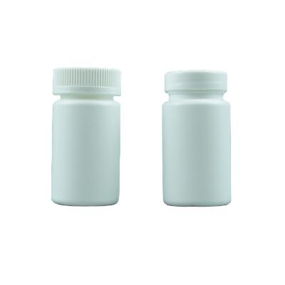 China 75 cc White Color Medical Bottle HDPE Tablet Bottle Plastic Capsule Medicine With Screw Lid for sale