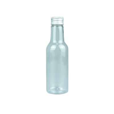 China 250ml Beverage PET Plastic Empty Bottle Mini Liquor Juice Bottles for sale