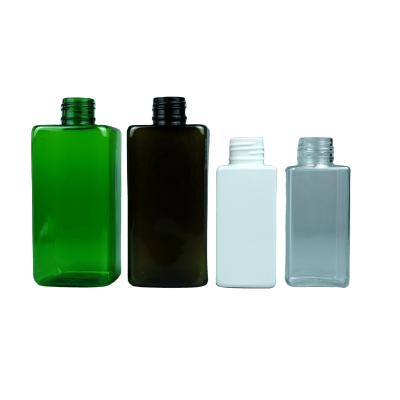 China 100ml Cosmetic Square Shape White PET Mist Plastic Spray Bottle With Pump Sprayer for sale