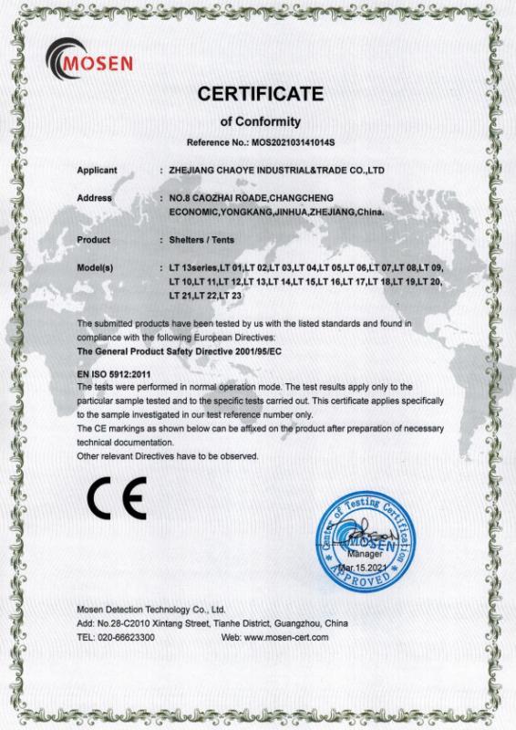 CE - QINGDAO CHANGZHIYU TRADE CO., LTD.