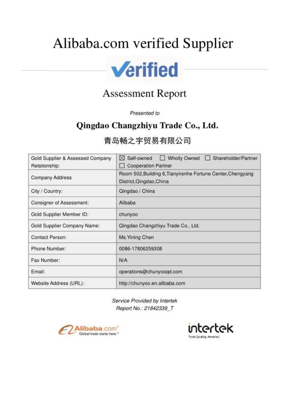 intertek - QINGDAO CHANGZHIYU TRADE CO., LTD.