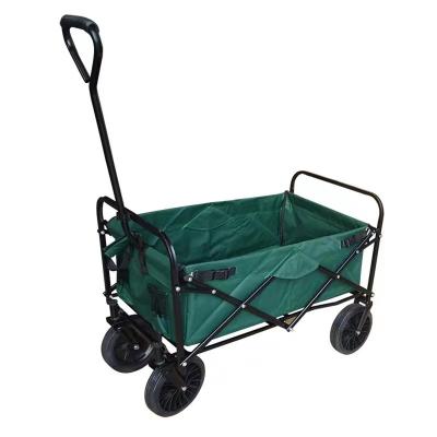 China 600D Oxford Cloth Steel Universal Wheel Folding Wagon Cart for Garden for sale