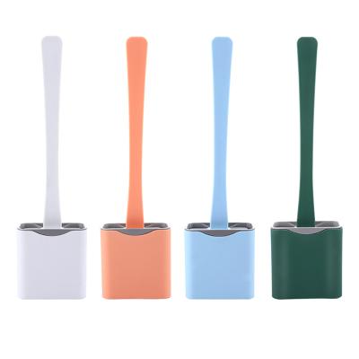 China 2021 Product Sustainable Popular Bathroom Cleaning Brush Silicone Toilet Brush Quickly for sale