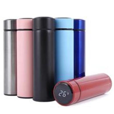 China PORTABLE Smart Portable Water Bottle Stainless Steel Double Wall Sealed Led Digital Display Water Bottle for sale