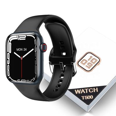 China Factory Price Reloj Touch Screen Watch T500 Smart Watch Fitness Sleep Tracker T500 Waterproof Smart Watch PK HW22 Z36 DZ09 for sale