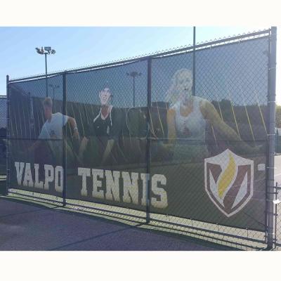 China Long Lasting Waterproof Durable Vending Fence Banner , Stadium Advertising PVC Mesh Banner for sale